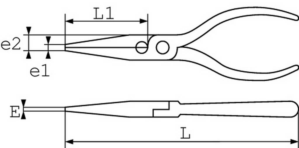 PINCE BEC DEMI ROND DROIT PVC 200 MM SAM OUTILLAGE - 23820P