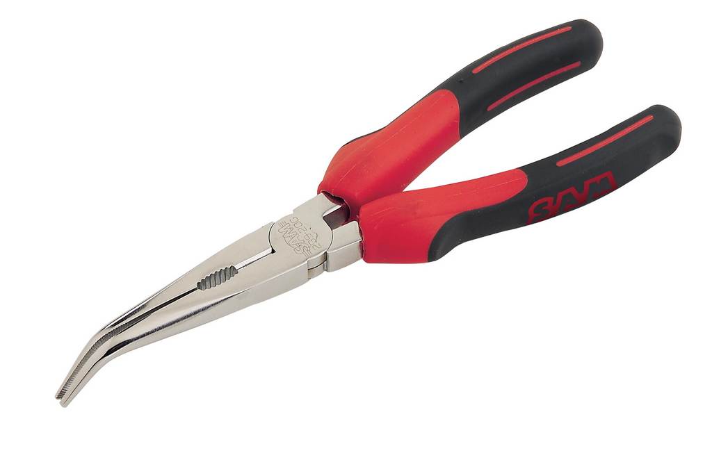 PINCE BEC DEMI ROND COUDE BIMATIERE 200 MM SAM OUTILLAGE - 23920G