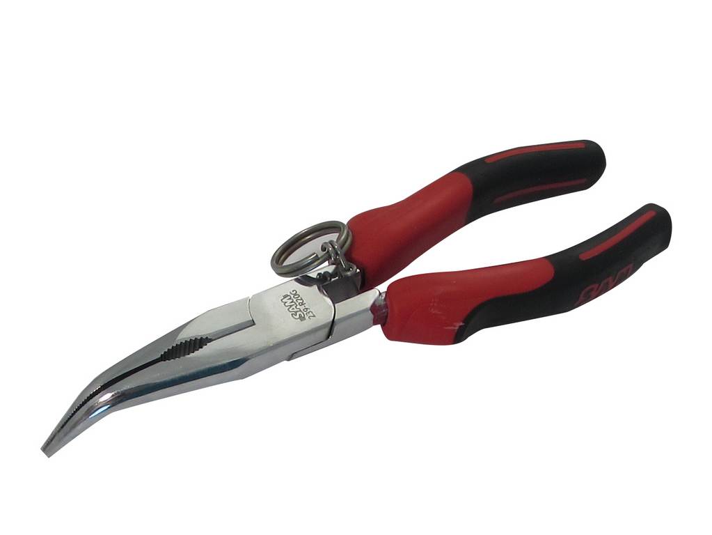 PINCE BEC DEMI ROND COUDE BIMATIERE AVEC RESSORT 200 MM SAM OUTILLAGE - 239R20GFME