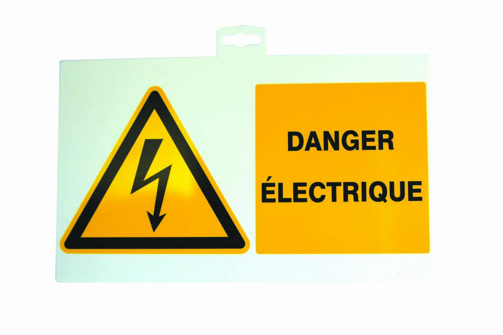 PANCARTE DÂ'INFORMATION DE DANGER ÉLECTRIQUE SAM OUTILLAGE - 2862