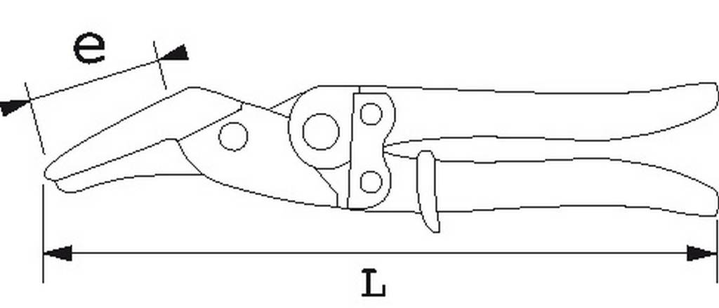 CISAILLE A TOLE CHANTOURNEUSE COUPE A GAUCHE SAM OUTILLAGE - 327P25G