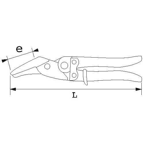 CISAILLES À TÔLES BICHANTOURNEUSES SAM OUTILLAGE (TYPE AVIATION) + CLIP FM - 35825FME
