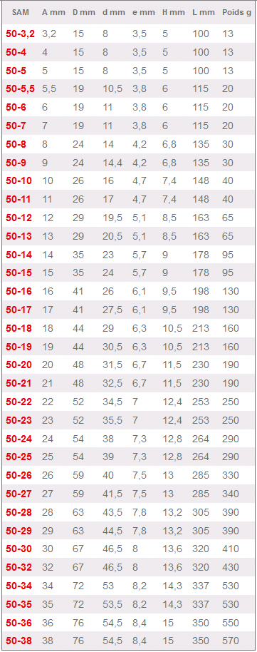 CLE MIXTE SAM OUTILLAGE 17 MM- 50-17