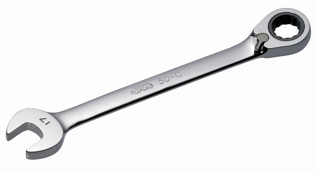 CLE MIXTE A CLIQUET 18 MM SAM OUTILLAGE - 50C18