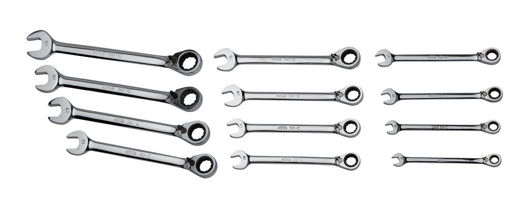 JEU 11 CLES MIXTES A CLIQUET EN MM SAM OUTILLAGE - 50CJ11