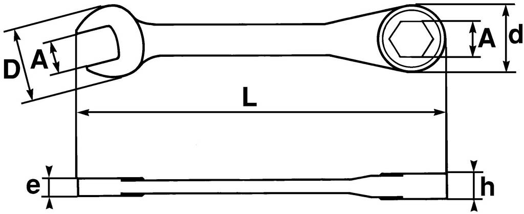50-FA14 CLE MIXTE CTE A CLIQ. SAM OUTILLAGE - 50FA14