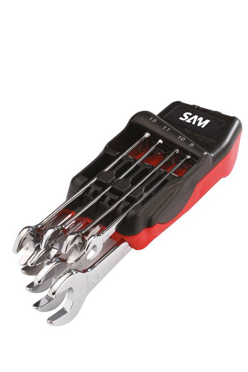 JEU DE 8 CLES MIXTES 8 A 19 MM SUR RATELIER SAM OUTILLAGE - 50NJ8