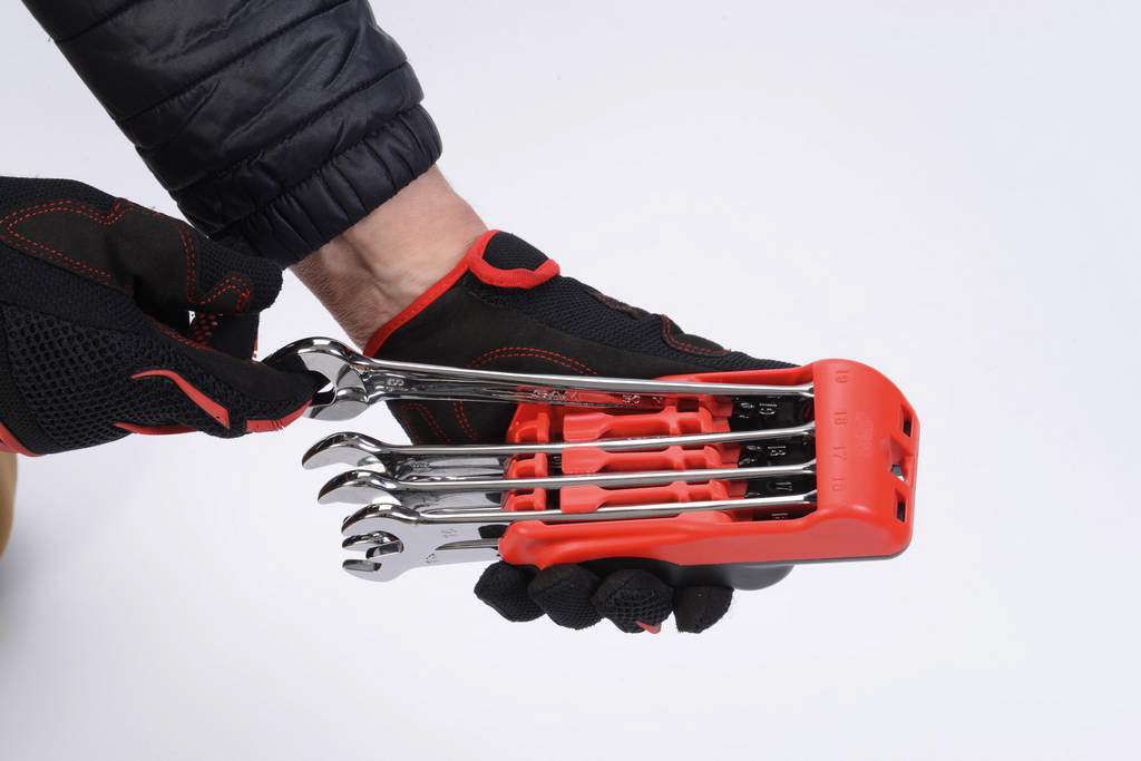 JEU DE 8 CLES MIXTES 8 A 19 MM SUR RATELIER SAM OUTILLAGE - 50NJ8