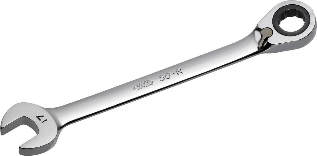 CLE MIXTE A CLIQUET AVEC SYSTEME STOP+ 19 MM SAM OUTILLAGE - 50R19