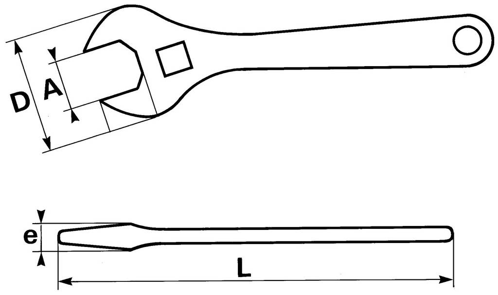 CLE A MOLETTE 18' SAM OUTILLAGE - 5418