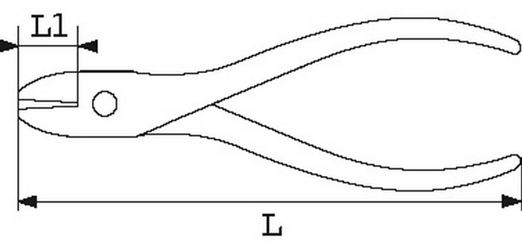 PINCE COUPANTE DIAGONALE RASE BEC POINTU EFFILE SAM OUTILLAGE - 541R