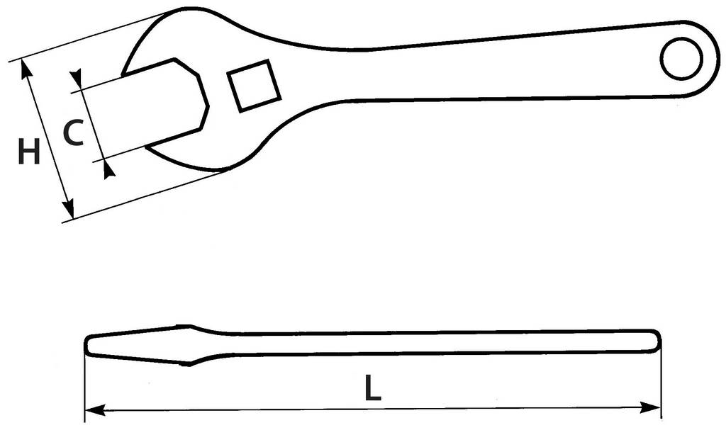 CLE A MOLETTE 8' SAM OUTILLAGE - 54C8