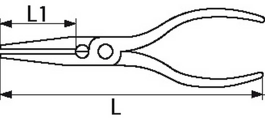 PINCE ELECTRONIQUE BEC PLAT LONG SAM OUTILLAGE - 553L