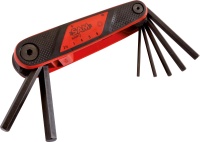 JEU DE 7 CLÉS MÂLES COURTES SAM OUTILLAGE 6 PANS SUR MONTURE -62MP7