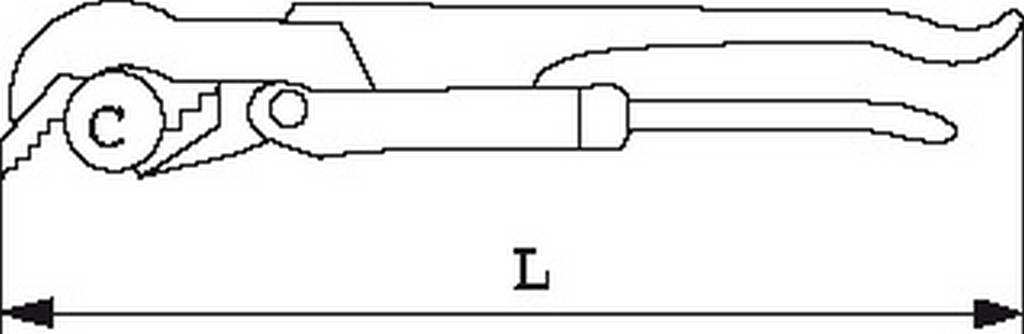 CLE SERRE-TUBE MODELE SUEDOIS 45° 12' SAM OUTILLAGE - 63412