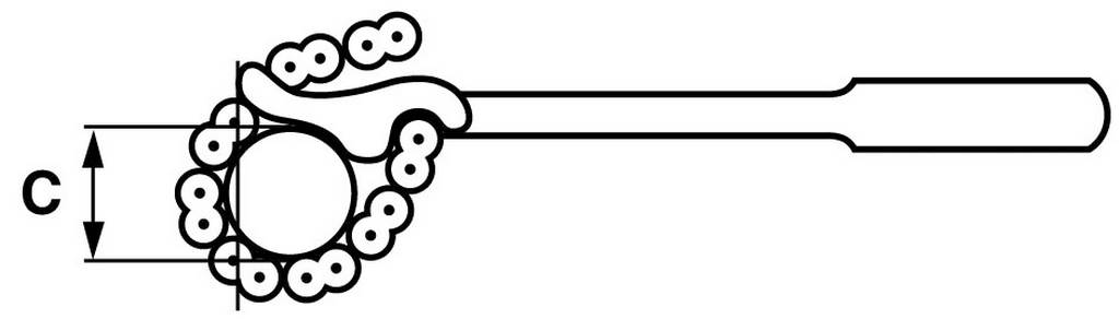CLE SERRE-TUBES A CHAINE MANCHE LONG 44' SAM OUTILLAGE - 63944