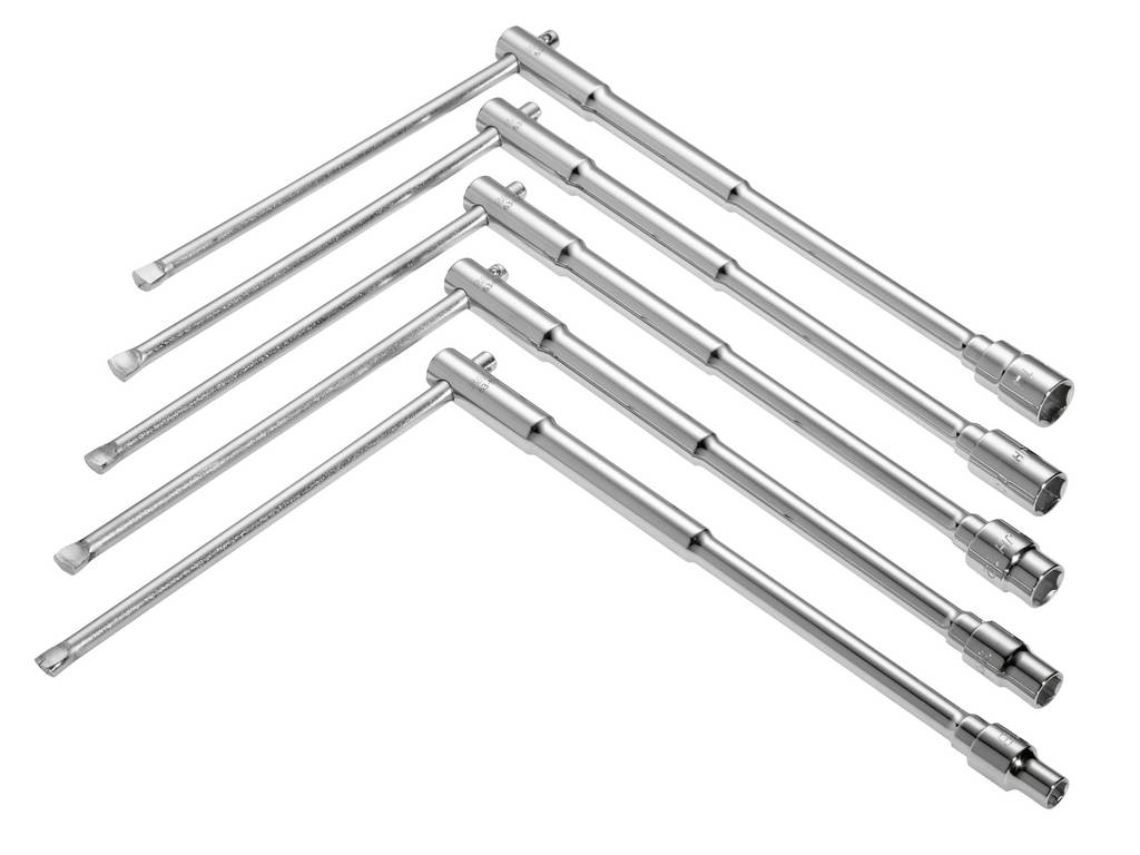 JEU DE 5 CLES A DOUILLES EN T A BEQUILLE SAM OUTILLAGE - 63BTJ5