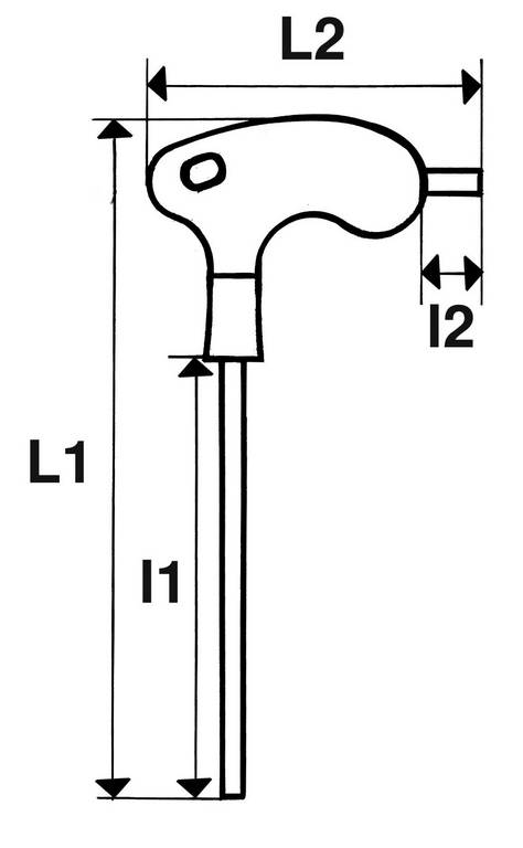 CLE MALE POIGNEE EN T TORX T15 SAM OUTILLAGE - 66PTX15