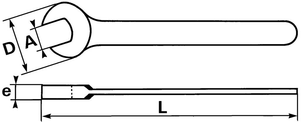 CLE A FOURCHE PUISSANTE DE 22 MM SAM OUTILLAGE - 6922