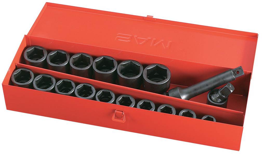 COFFRET 18 OUTILS IMPACT 3/4' SAM OUTILLAGE - 72NC18