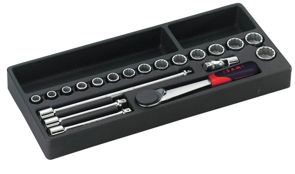 MODULE 20 OUTILS CLIQUET DOUILLES ET ACCESSOIRES 3/8' SAM OUTILLAGE - 74J20M