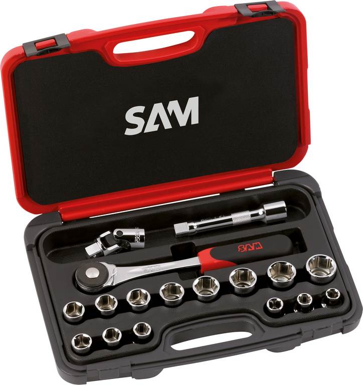 COFFRET 17 OUTILS 1/2' SAM OUTILLAGE - 75SH17PA