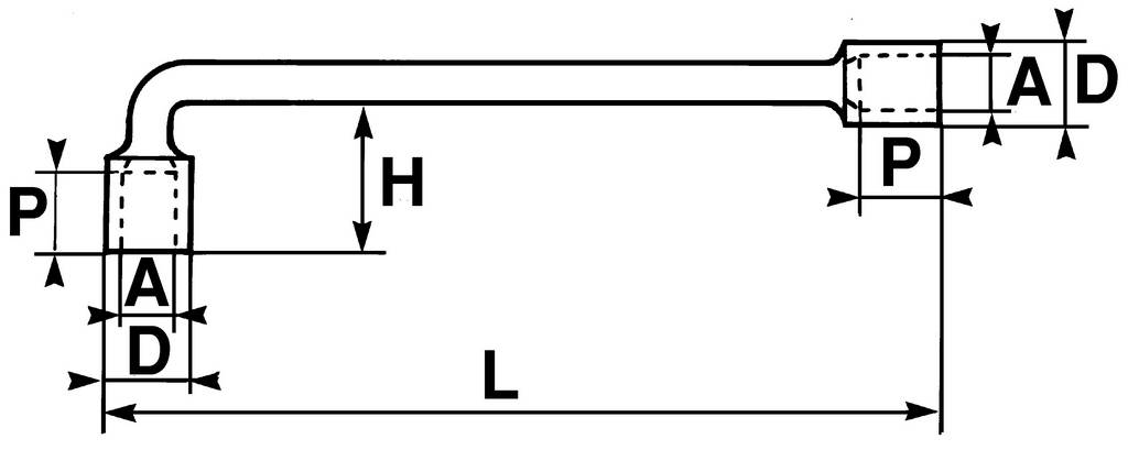 CLE A PIPE 12 PANS 19 MM SAM OUTILLAGE - 8019P