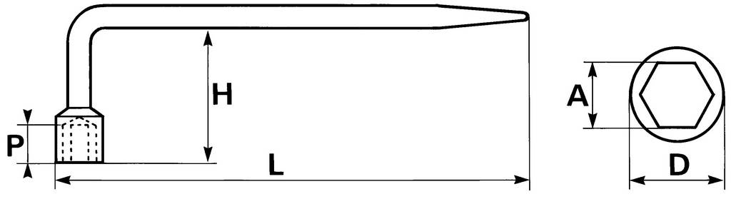 CLE A PIPE DE MONTEUR 17 MM SAM OUTILLAGE - 8517