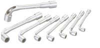 JEU DE 8 CLÉS À PIPE SAM OUTILLAGE DÉBOUCHÉES 6/12 PANS SATINÉE 8 A 24 MM - 93-J8