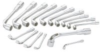 JEU DE 16 CLÉS À  PIPE SAM OUTILLAGE DÉBOUCHÉES 6/12 PANS POLIE 8 A 24 MM - 93-SDJ16