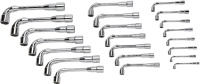 JEU DE 22 CLÉS À  PIPE SAM OUTILLAGE DÉBOUCHÉES 6/6 PANS SATINÉE 8 A 32 MM -94-J22