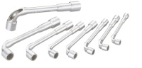 JEU DE 8 CLÉS À  PIPE SAM OUTILLAGE DÉBOUCHÉES 6/6 PANS SATINÉE 8 A 24 MM -94-J8