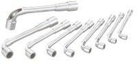 JEU DE 9 CLÉS À  PIPE SAM OUTILLAGE DÉBOUCHÉES 6/6 PANS POLIE 8 A 19 MM - 94-SDJ9