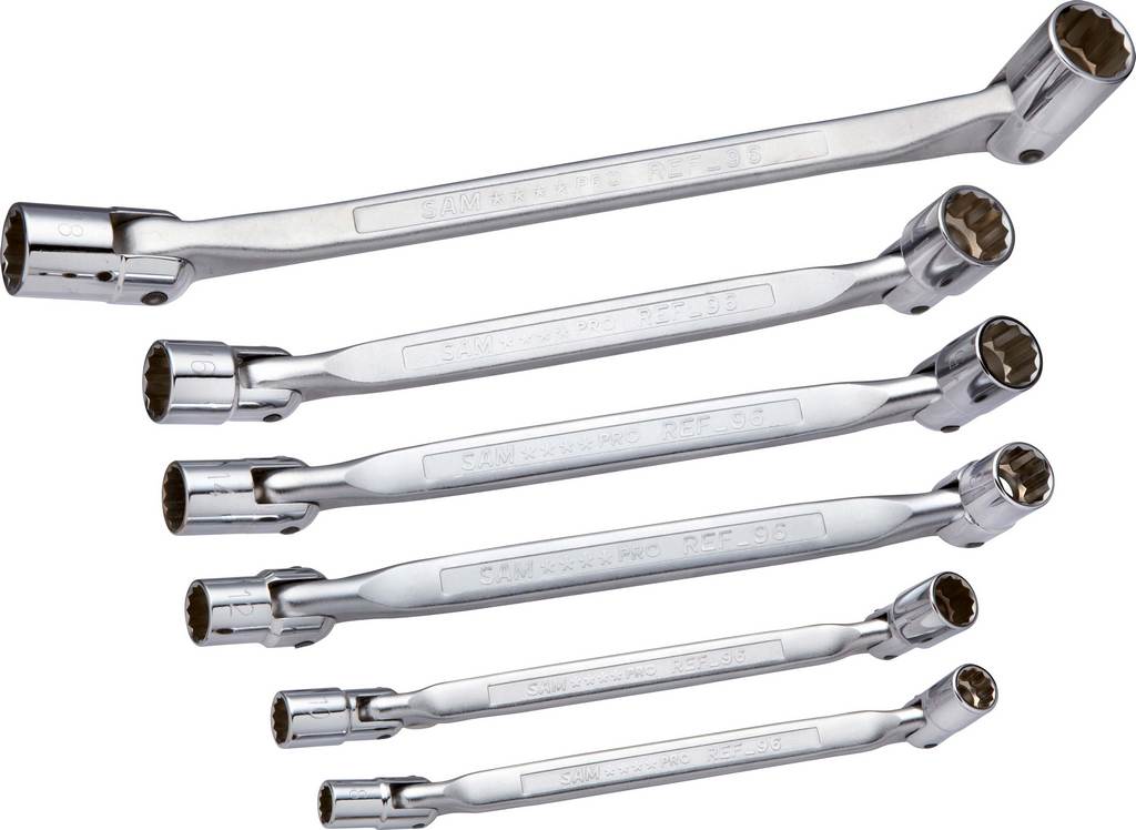 JEU 6 CLES A DOUILLES ARTICULEES SAM OUTILLAGE - 96J6