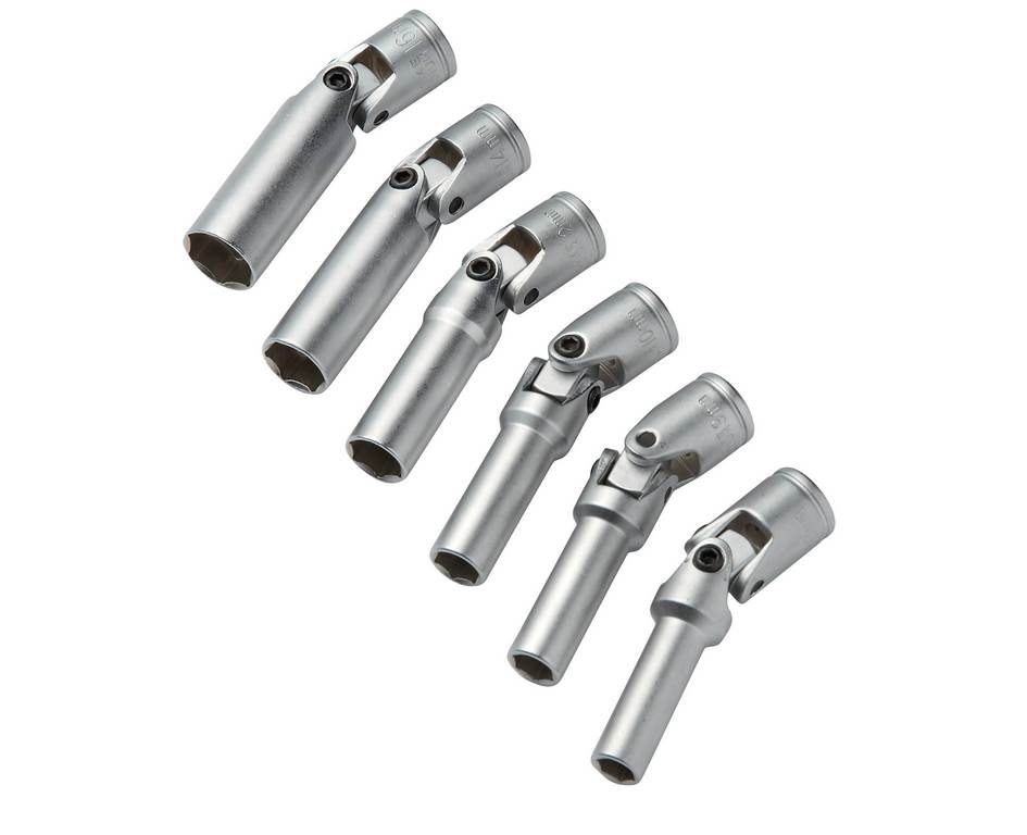 JEU DE 6 DOUILLES A BOUGIE, LONG 83MM, CARRE 3/8 SAM OUTILLAGE - BCPJ6