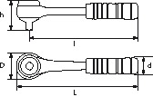 Cliquet composite 1/4 PUSH SAM OUTILLAGE -COMPOCLIC-1