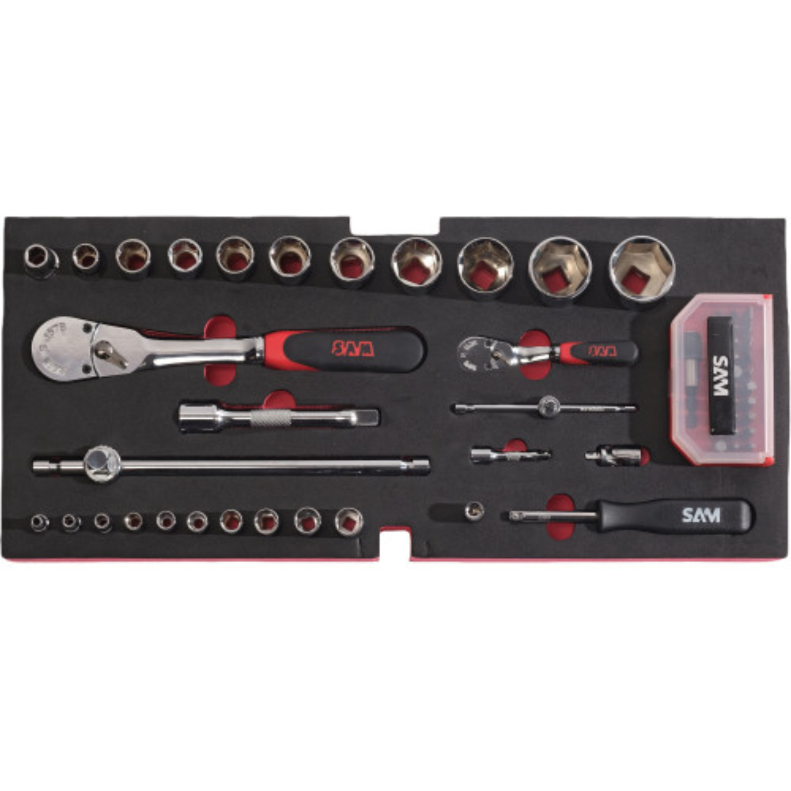 Composition de 100 outils avec coffre à tiroirs - SAM OUTILLAGE - CP100CF