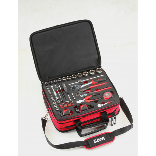 PALETTE DE 12 MALETTES TEXTILE DE 100 OUTILS DE MAINTENANCE SAM OUTILLAGE - CP100NJ12