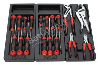 COMPOSITION DE 131 OUTILS SAM OUTILLAGE POUR MECANIQUE VL-(VENDUE SANS SERVANTE)-CP-131A
