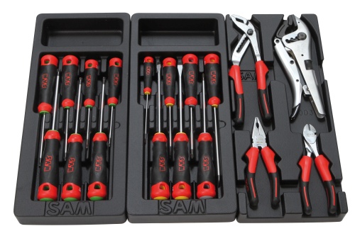 COMPOSITION DE 131 OUTILS SAM OUTILLAGE POUR MECANIQUE VL-(VENDUE SANS SERVANTE)-CP-131A