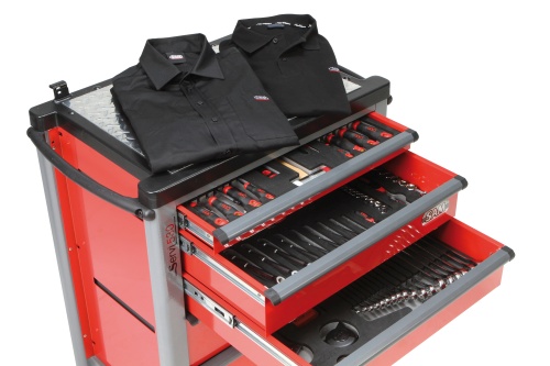 Composition 200 outils avec servante 6 tiroirs en modules mousse SAM OUTILLAGE-CPP-200MZ