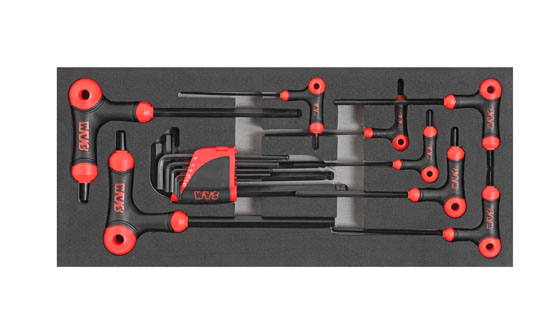 COMPOSITION DE 300 OUTILS SAM OUTILLAGE AVEC SERVANTE ECONOMIQUE 6 TIROIRS SERVI-630N EN MODULES MOUSSE - CPP300PM