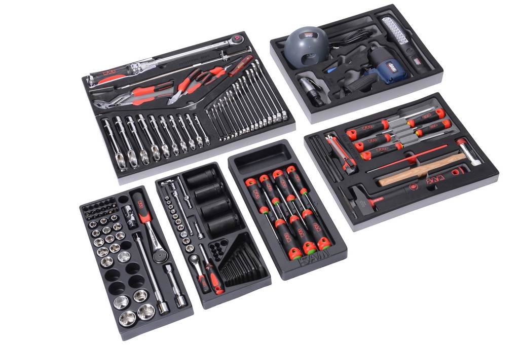 Composition de 121 outils Racing dans modules SAM OUTILLAGE - CPRACING