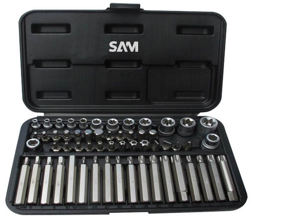 COFFRET MULTI-EMPREINTES EMBOUTS ET DOUILLES SAM OUTILLAGE - CPRJS50