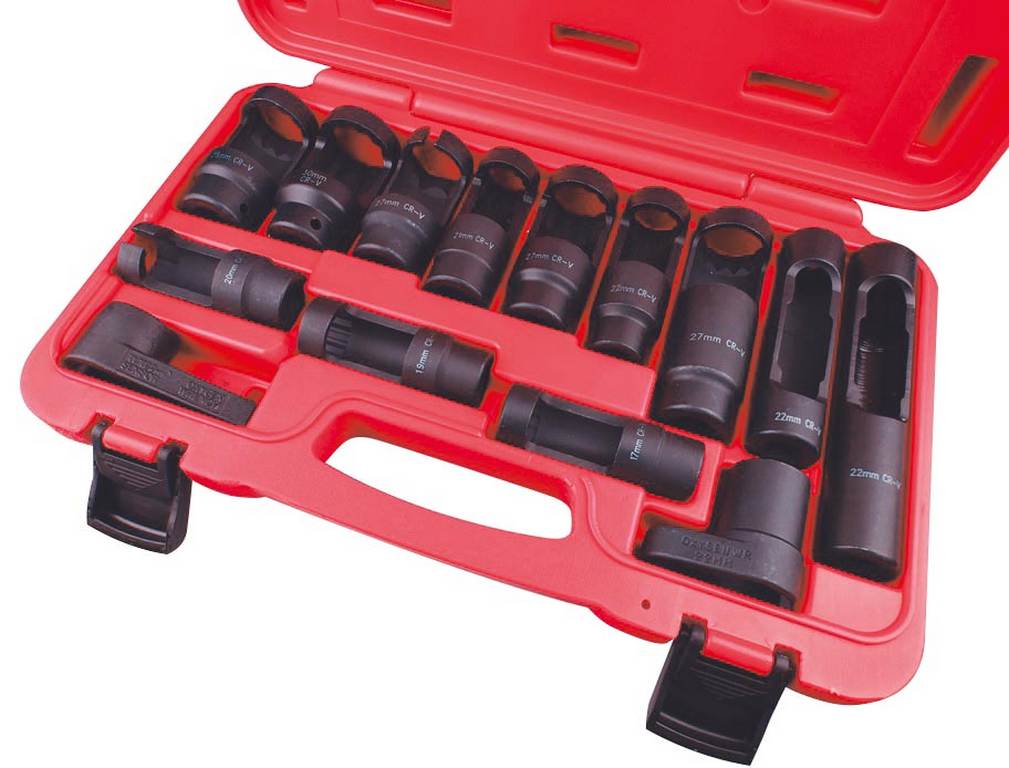 COFFRET 14 DOUILLES 1/2 POUR INJECTEUR, SONDE LAMBDA, UNIV. SAM OUTILLAGE - DDEJ14