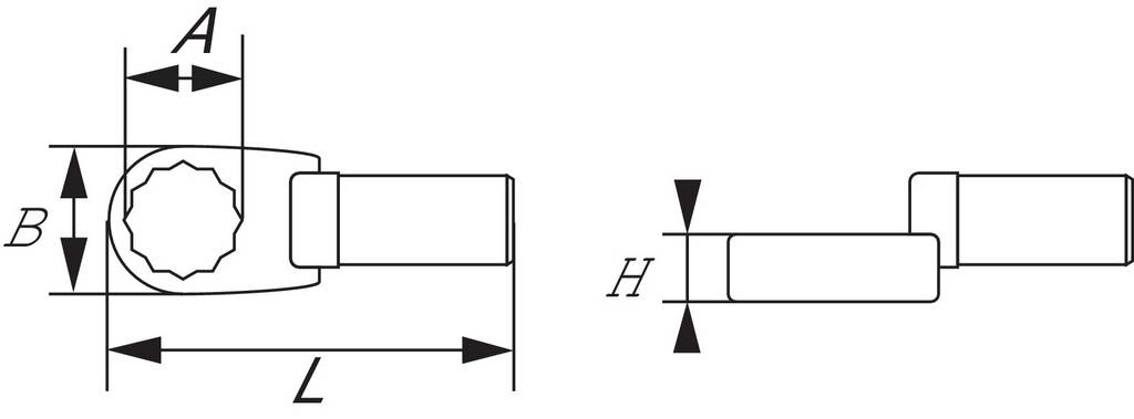 EMBOUT DYNA RECTANGULAIRE OEIL DEPORTE 8 MM SAM OUTILLAGE - DEC08