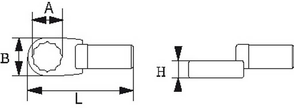 EMBOUT DYNA RECTANGULAIRE OEIL DEPORTE 15 MM SAM OUTILLAGE - DEC15