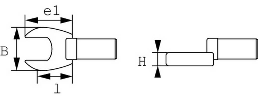 EMBOUT DYNA ROND FOURCHE DEPORTEE 15 MM SAM OUTILLAGE - DF015