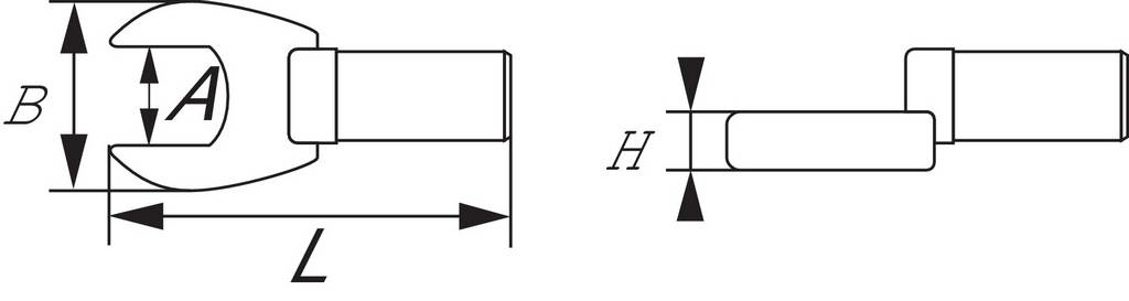 Embout DYNA rectangle fourche déportée 18 mm SAM OUTILLAGE - DFC018