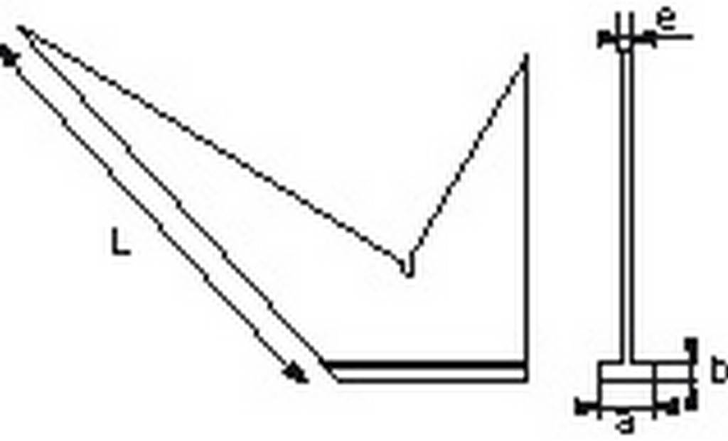EQUERRE DOUBLE ONGLET A CHAPEAU 200 MM SAM OUTILLAGE - E6200